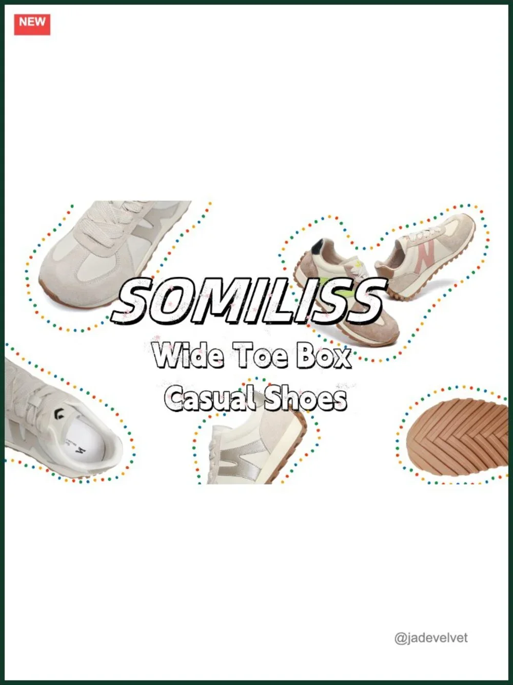 Women's Wide Toe Box Non-Slip Walking Fashion Sneakers